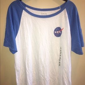 Nwot NASA Ringer Baseball Tee